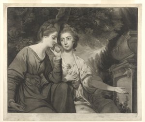 Paní Harriet Bouverie a paní Frances Ann Crewe, rytý Giuseppe Marchi, 1770 od Joshua Reynolds