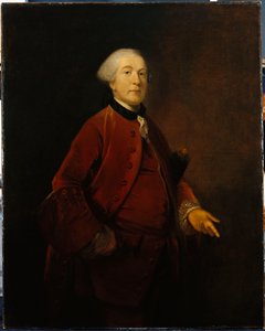 Portrét George Ashbyho, stojícího, tříčtvrtečního, na sobě sako a vestu od Joshua Reynolds