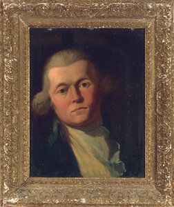 Portrét gentlemana, po poprsí, v modrém kabátě a žluté vestě od Joshua Reynolds