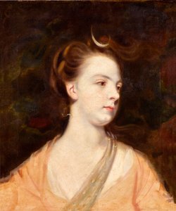 Portrét dámy v roli Diany, pravděpodobně Elizabeth Montagu, vévodkyně z Manchesteru (1741-1832) od Joshua Reynolds