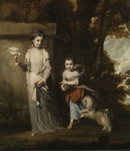 Portrét dámy Amabel a Mary Jemima Yorke, c.1761 od Joshua Reynolds