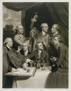 Sir William Hamilton (1730-1803) s dalšími znalci, Setkání společnosti Dilettanti od Joshua Reynolds