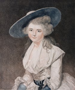 Ctihodná slečna Binghamová († 1831) vyryla Francescem Bartolozzim (1727-1815), vydal E. M. Diemar, 1786 (tečkovaná rytina) od Joshua Reynolds