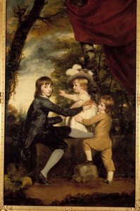 Jehněčí děti. Obraz Joshuy Reynoldse (1723-1792). 18. století. Soukromá sbírka od Joshua Reynolds