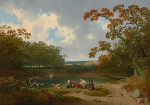 Pohled na pensylvánský venkov 1823 (olej na plátně)