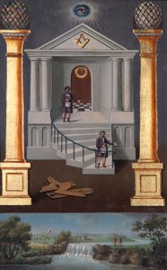 Zednářský kreslicí panel druhého stupně, 1819 od Josiah Bowring