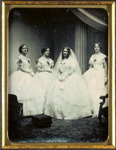 A Bride and Her Bridesmaids, 1851 nebo později.