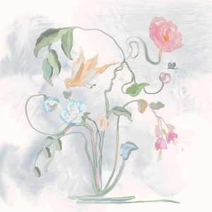 Pastelové ptáky a květiny od Josie George