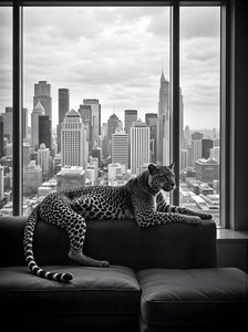 Pohled na městského leoparda od Josie George