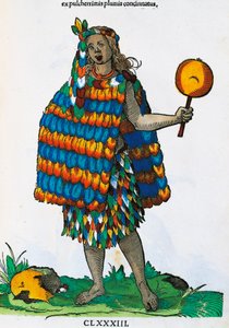Indián, rytina Hanse Weigela staršího (činný 1549-1577) z malby Josta Ammana (1539-1591), od r. od Jost Amman