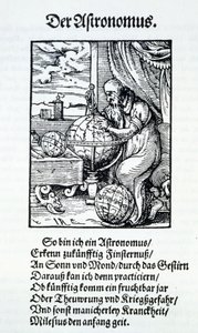 Astronom s veršem Hanse Sachse, nakl. Frankfurt 1568 od Jost Amman