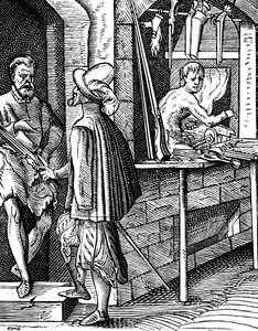 Harquebusier nebo výrobce ručních zbraní, c1559-1591 od Jost Amman