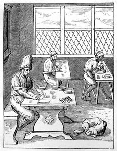 Výrobník špendlíků a jehel, c1559-1591 od Jost Amman