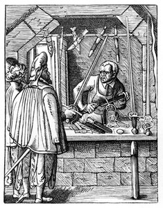 Výrobce mečů, c1559-1591 od Jost Amman