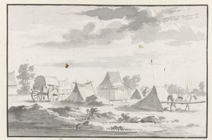 Pohled na tábor armády Willem III poblíž Leuven od Josua de Grave (circle of)