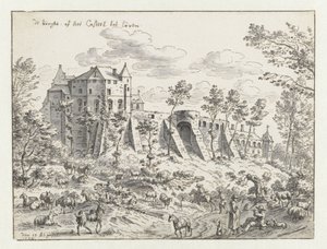 Zámek Leuven, 1675 (pero a inkoust na papíře)