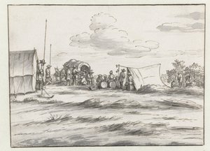 Pohled na tábor armády Willem III poblíž Leuven