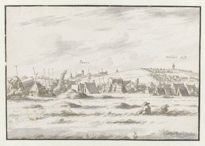 Pohled na tábor armády Willem III poblíž Leuven