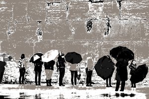 Ženský bok, ze série Úterý u Zdi nářků, 2016 (fotografie)