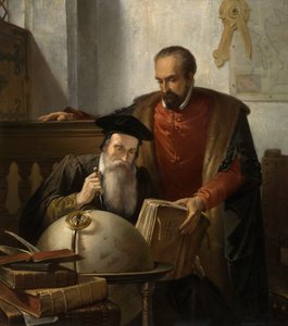 Mercator a Ortelius (olej na plátně) od Jozef (1816 88) Bellemans