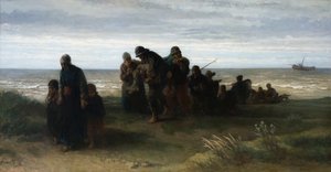 Rybáři nesoucí utonulého muže, asi 1861 (olej na plátně) od Jozef (1824 1911) Israels