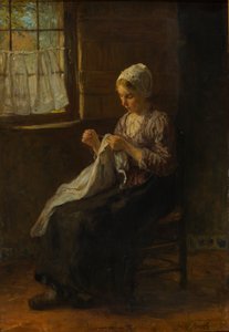 Mladá švadlena od Jozef Israëls