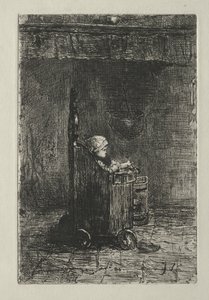 Dítě v jeho křesle. od Jozef Israëls