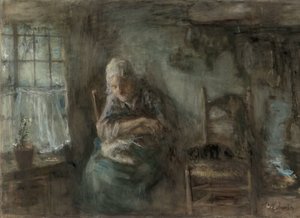 Stará rybářka od Jozef Israëls