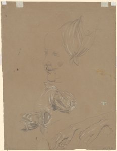 Studie ženy a jejích šatů [verso] od Jr. Enoch Wood Perry