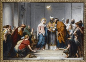 Sňatek s pannou. Studie ke kompozici kostela Notre-Dame-de-Lorette, kolem roku 1833 (olej na plátně)