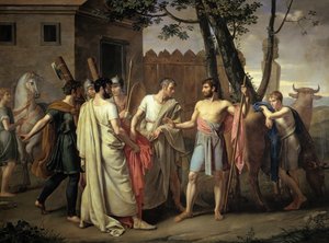 Cincinnatus opouští pluh, asi 1806 (olej na plátně) od Juan Antonio Ribera y Fernández