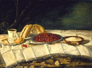 Zátiší s jahodami a čokoládou, c.1775-1790