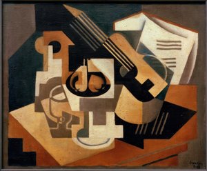 Kytara a mísa ovoce od Juan Gris