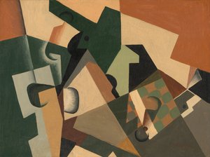 Sklo a šachovnice od Juan Gris