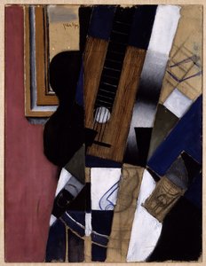 Kytara a dýmka od Juan Gris