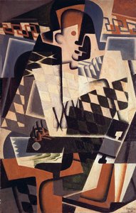 Harlekýn s kytarou, 1917