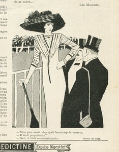 Ilustrace J Grise (1887-1927) v Le Lire, 2. 10. 9 - Móda, Klobouk, Život bohatých, Hippismus - Ženy od Juan Gris