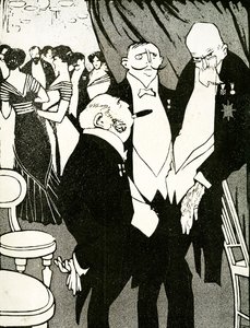 Ruský vyslanec debatuje o bránícím se Turecku s ostatními vůdci během konference v roce 1908. od Juan Gris