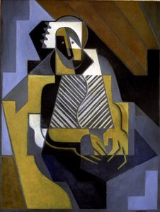 Sedící žena, kolem 1915-20 (olej na plátně) od Juan Gris