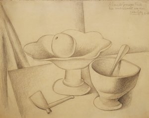 Zátiší s ovocnou mísou; Příroda Morte au Compotier, 1919 od Juan Gris