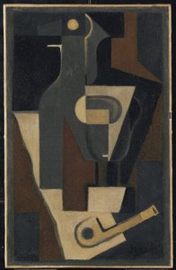 Zátiší s dýmkou, 1918 od Juan Gris