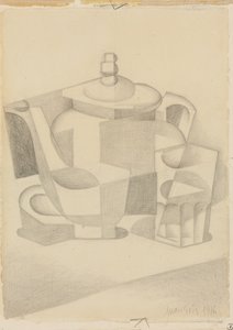 Zátiší s čajovou konvicí; Příroda morte a la theiere, 1916 od Juan Gris