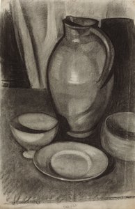 Zátiší s džbánem; Příroda morte a la cruche, 1910 od Juan Gris