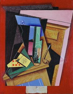 Zátiší s básní od Juan Gris