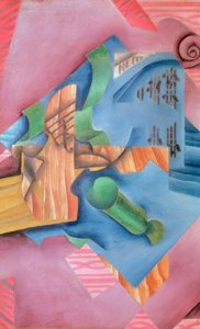 Housle a sklo (Zátiší) od Juan Gris