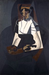 Žena s mandolínou, po Corot, 1916 (olej na překližce)