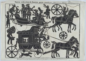 List 13 figurek pro čínské stínové loutky, 1859. od Juan Llorens