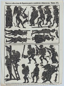 List 14 figurek pro čínské stínové loutky, 1859.