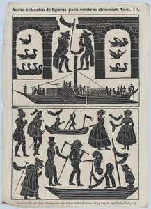 List 15 figurek pro čínské stínové loutky, 1859.