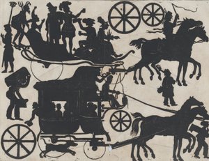 5. list figurek pro čínské stínové loutky, ca. 1850-70.